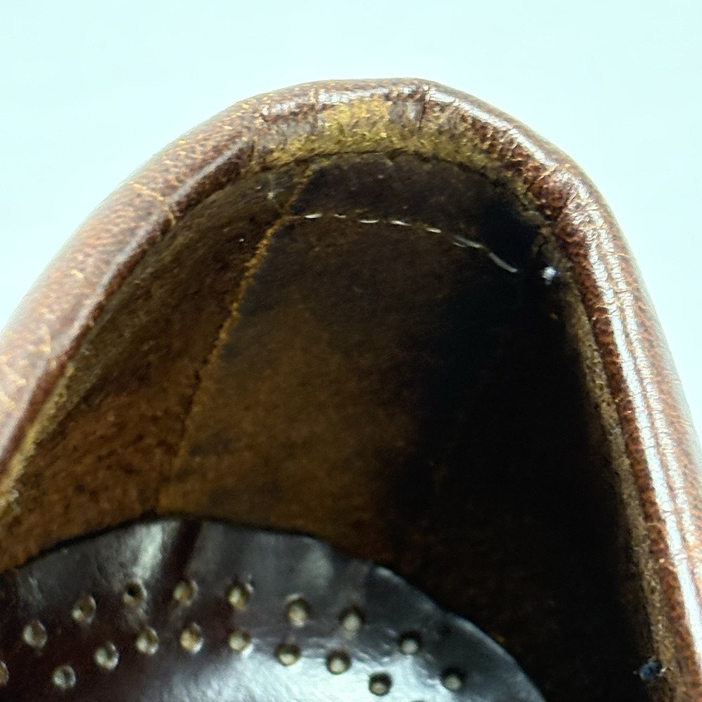 Allen Edmonds Boulder Dark Brown Leather Loafers Slip-On Driving Shoes 8D USA - Picture 13 of 14